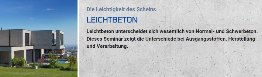 Leichtbeton seminar